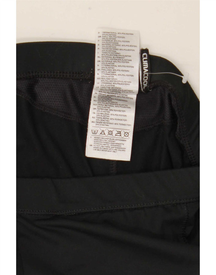 Adidas Womens Climacool Capri Leggings UK 10 Small Black Polyester