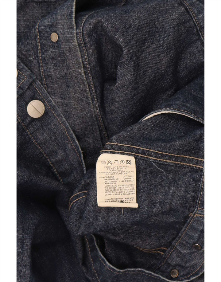 Trussardi Jeans Herre denimjakke UK 40 Large Blue Cotton