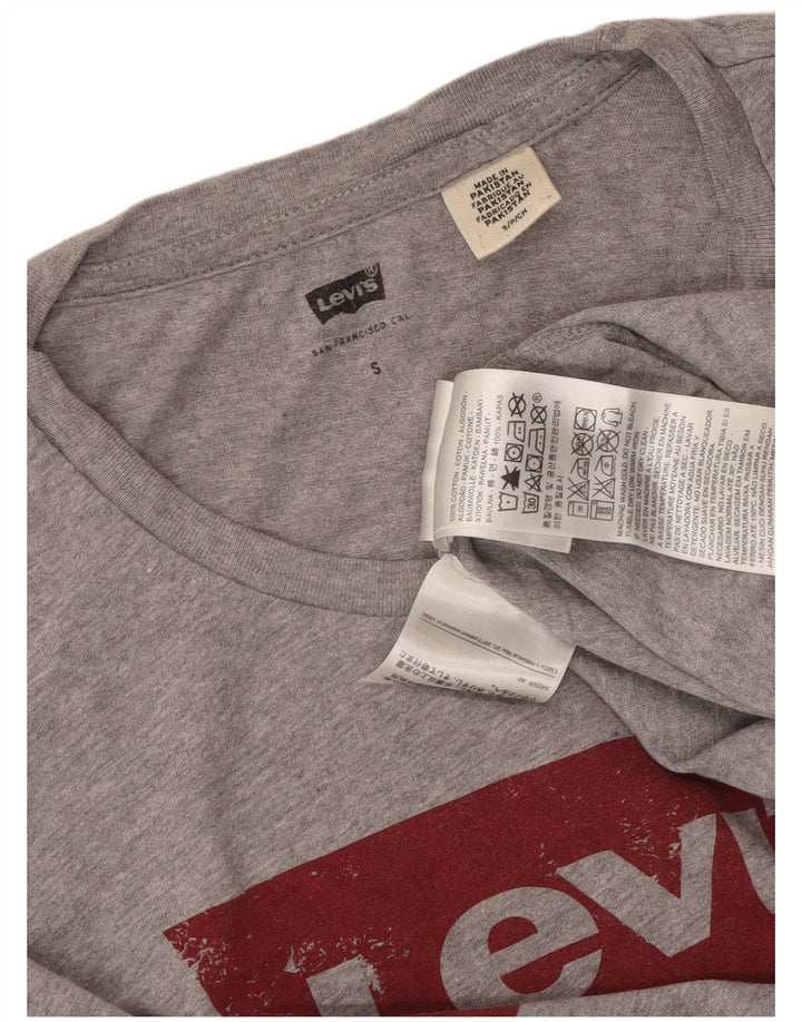 Levi's Herre grafisk T-shirt top lille grå flækket bomuld