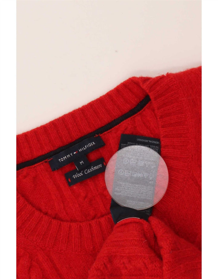 Tommy Hilfiger dame sweater med rund hals DK 12 Medium rød uld