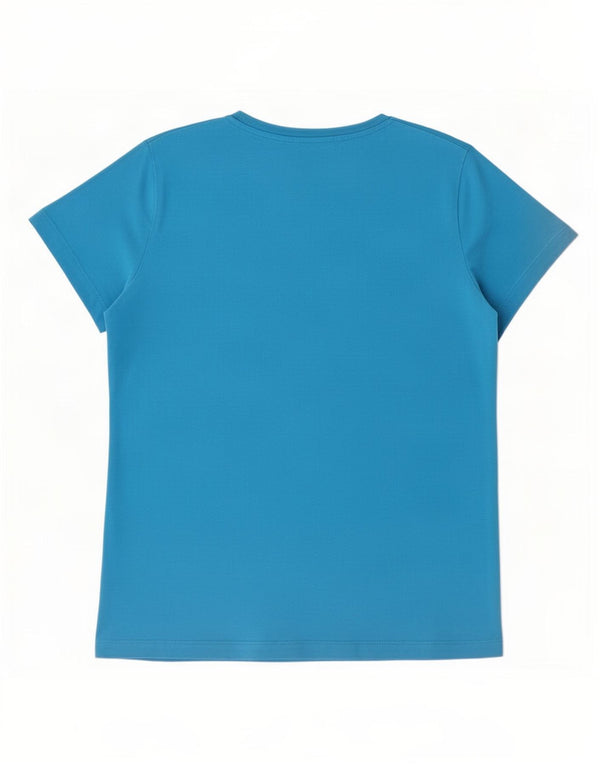 Nike Dame Slim Fit Grafisk T-Shirt Top UK 18 XL Blå Bomuld