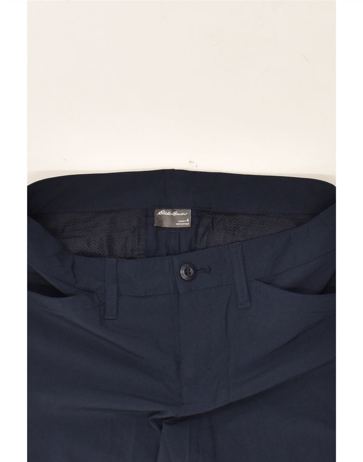 EDDIE BAUER Womens Casual Shorts US 4 Small W30 Navy Blue Polyester | Vintage Eddie Bauer | Thrift | Second-Hand Eddie Bauer | Used Clothing | Messina Hembry 