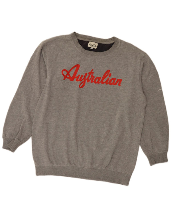 AUSTRALIAN L'ALPINA Drenge Sweatshirt Jumper 13-14 år 2XL Grå Flecked