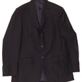 BOGGI Mens 3 Button Blazer Jacket IT 48 Medium Navy Blue Wool Vintage Boggi and Second-Hand Boggi from Messina Hembry 