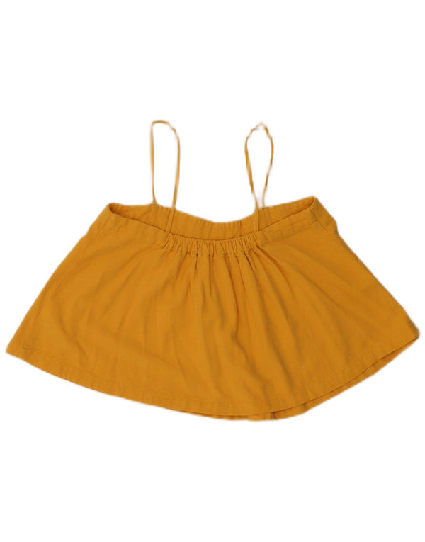 Levi's Womens Crop Cami Top US 1 XS Gul Silke