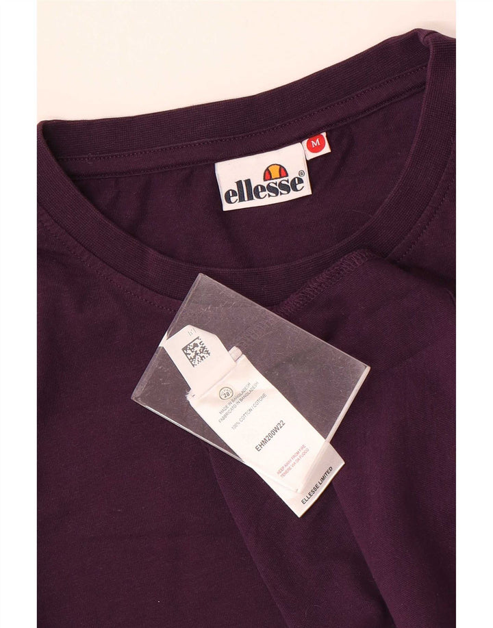 Ellesse Herre T-Shirt Top Medium Lilla Bomuld