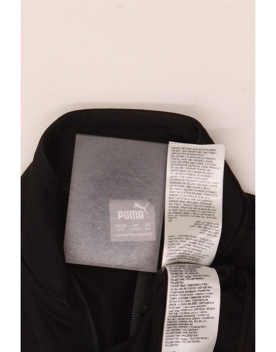 PUMA Træningsdragt topjakke til drenge 13-14 år Sort Colourblock Polyester