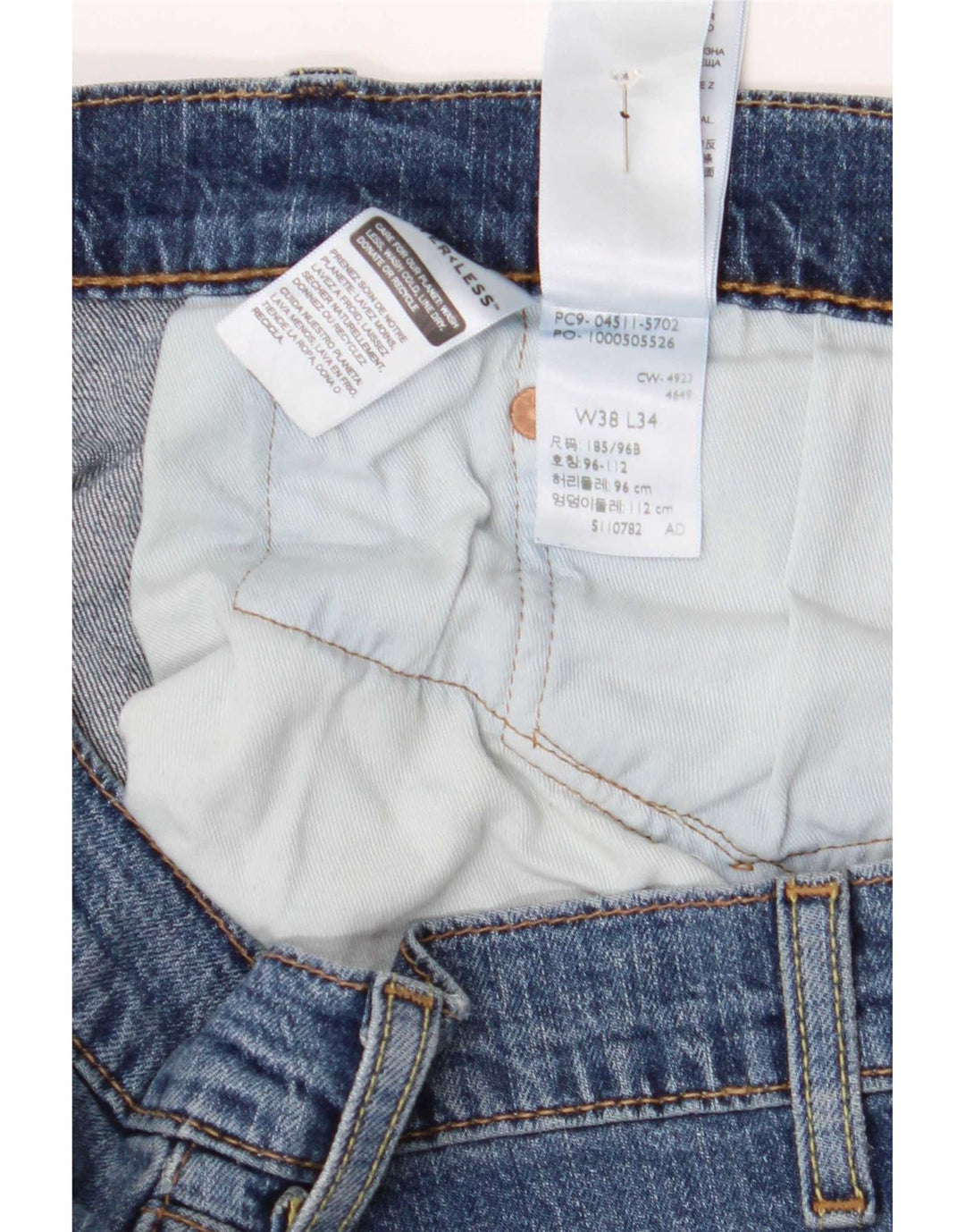 Levi's Herre 511 Slim Jeans W38 L34 Blå Bomuld