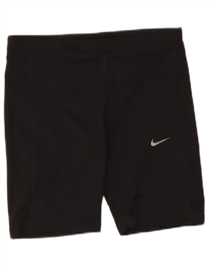 Nike Dame Dri Fit Sport Shorts UK 10 Small Black Polyester