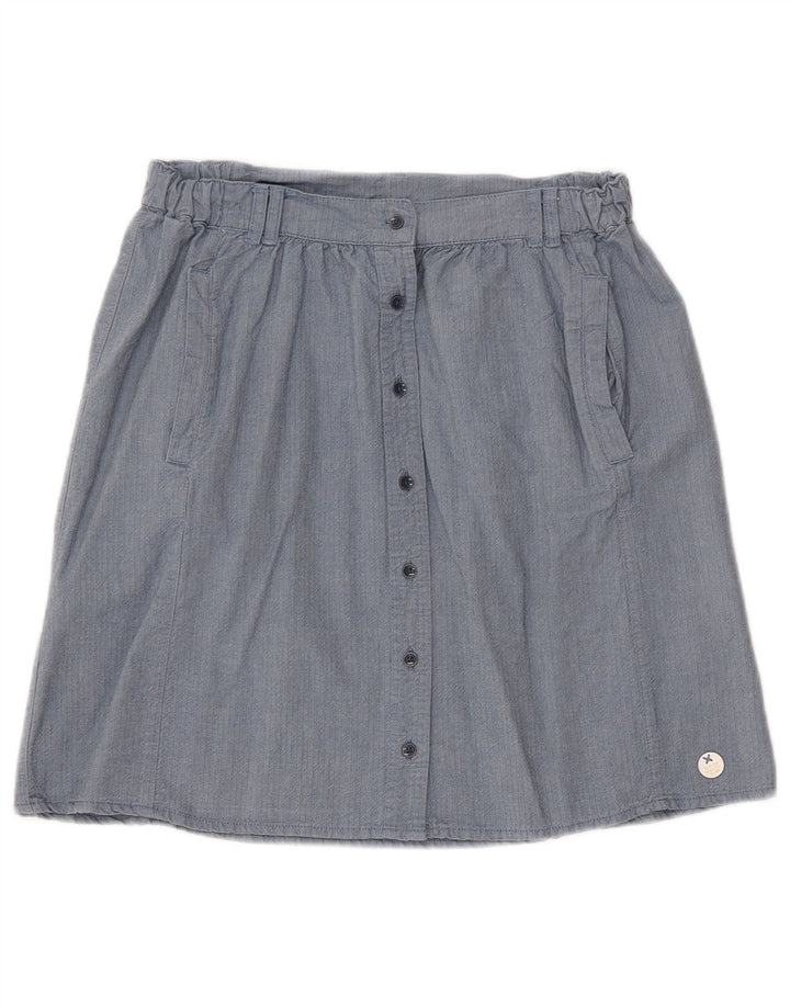 LEE Womens Mini Skirt Small W26 Blue Herringbone Cotton