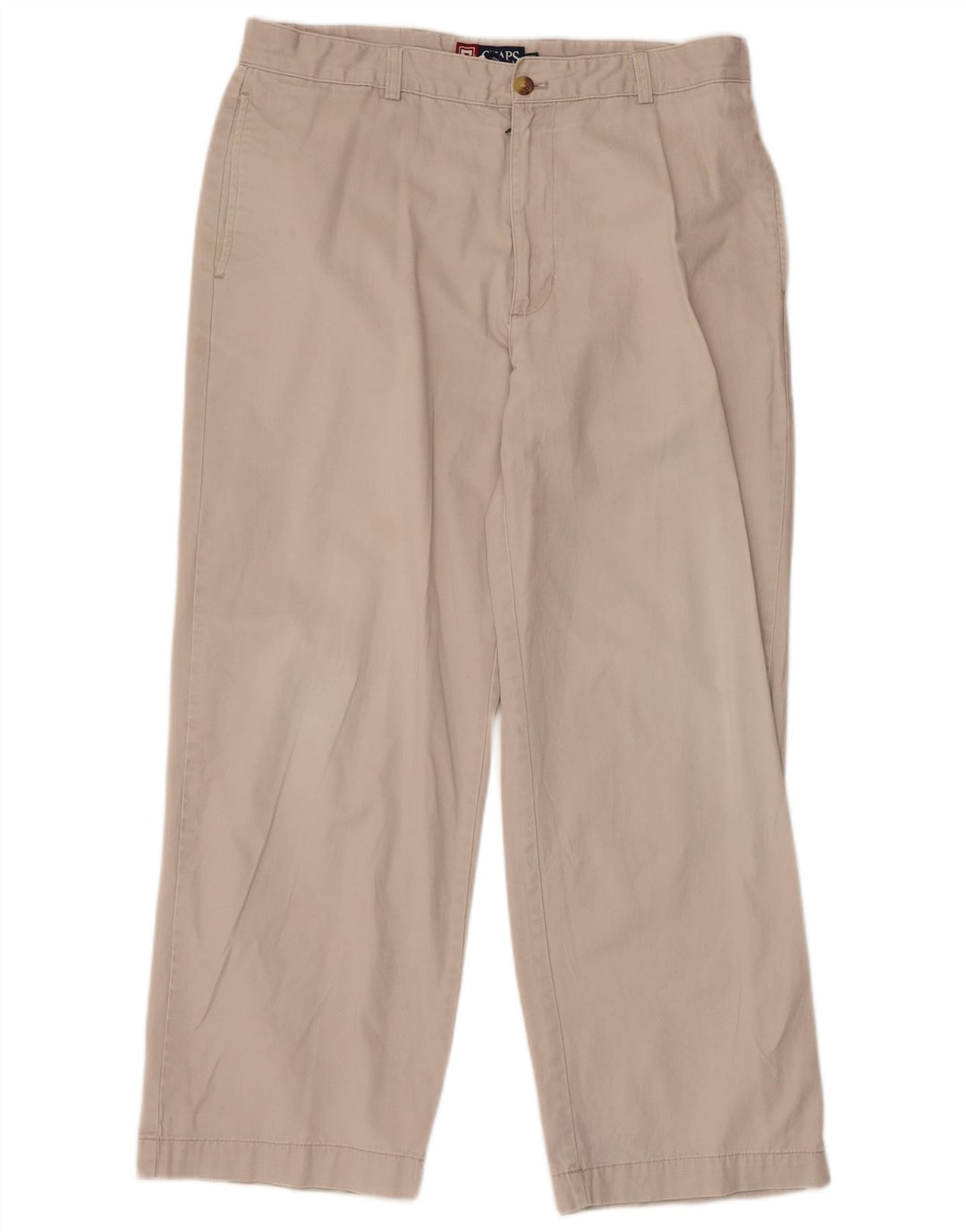 CHAPS Lige Chinobukser til mænd W34 L29 Beige Bomuld