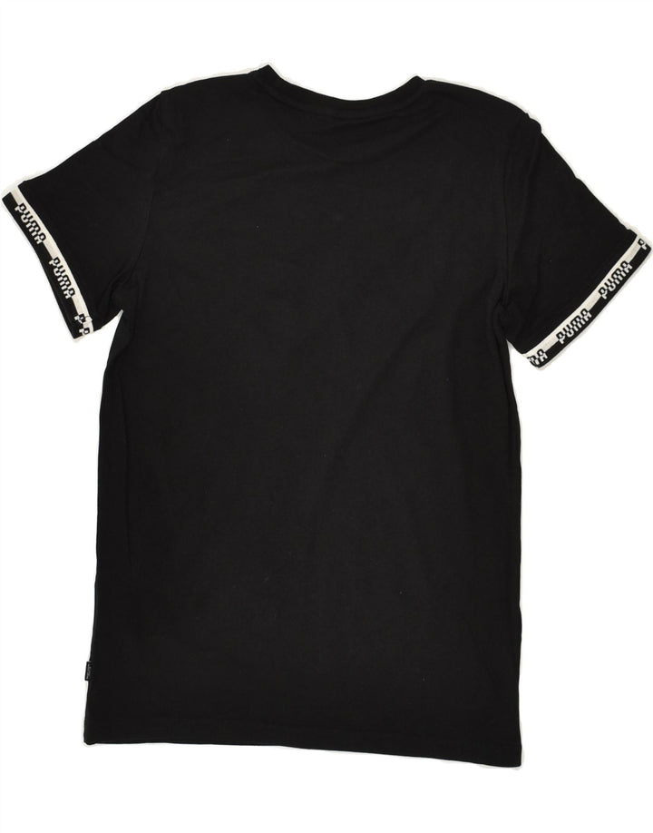 PUMA Boys T-Shirt Top 11-12 Years Black Cotton | Vintage Puma | Thrift | Second-Hand Puma | Used Clothing | Messina Hembry 
