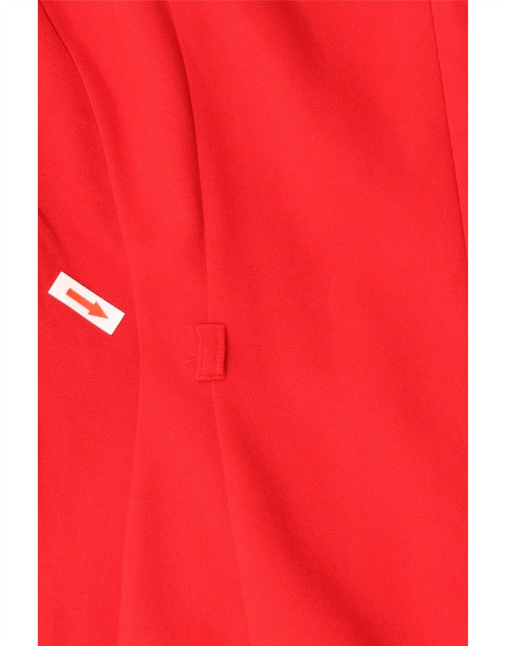 Marks & Spencer Womens Sheath Dress UK 14 Large Red Polyester
