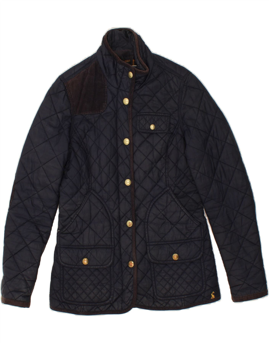 JOULES Womens Quilted Jacket UK 8 Small Navy Blue Polyamide Vintage Joules and Second-Hand Joules from Messina Hembry 