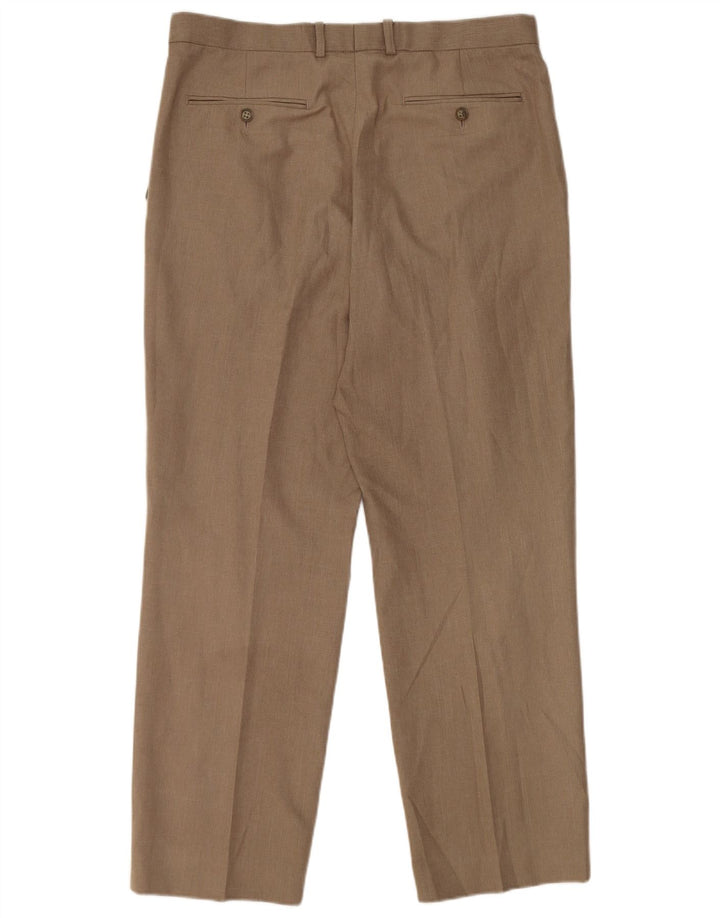 Marks & Spencer Herre Regular Fit Chinobukser W34 L29 Beige Polyester