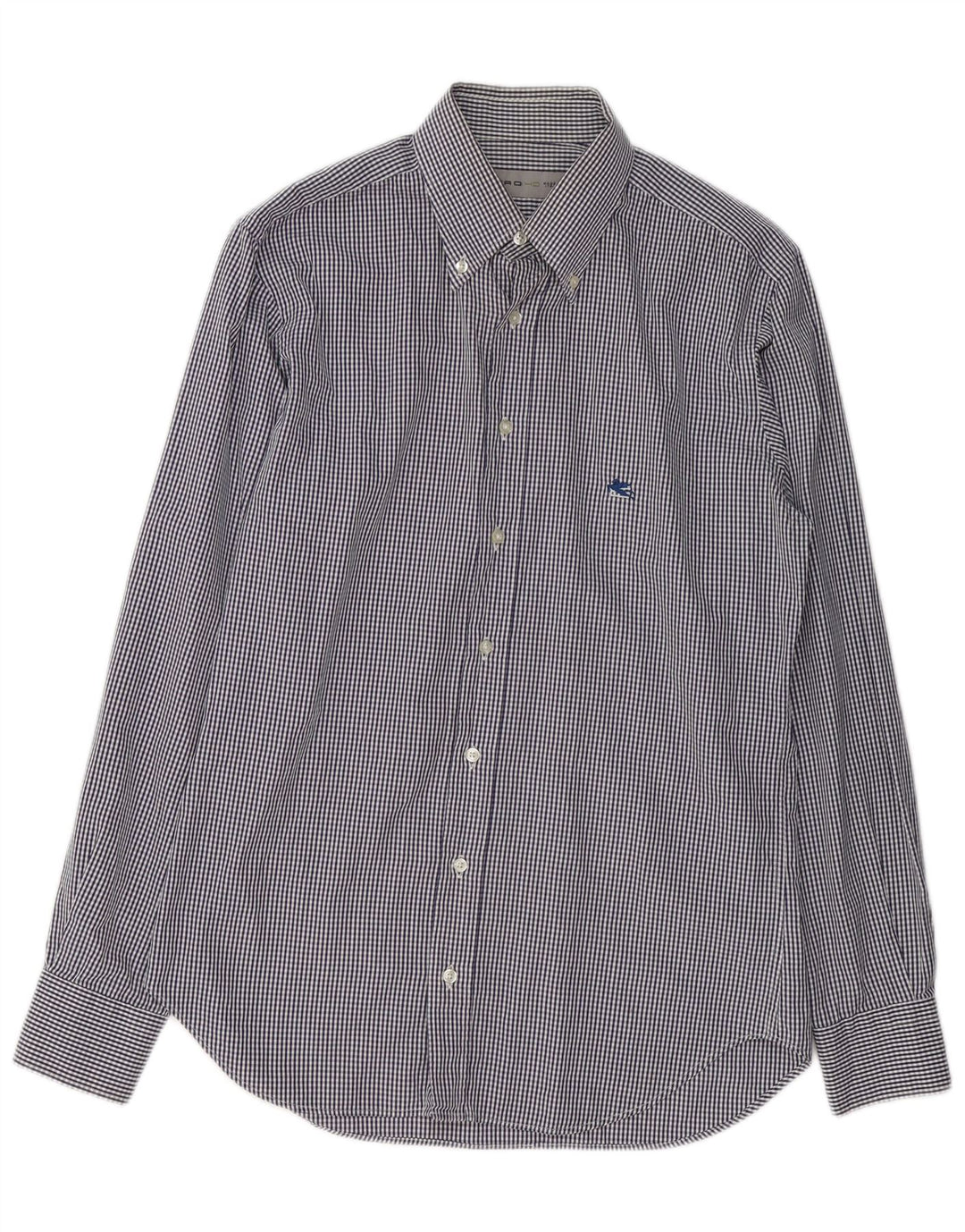 ETRO Herreskjorte Medium Navyblå Gingham Bomuld