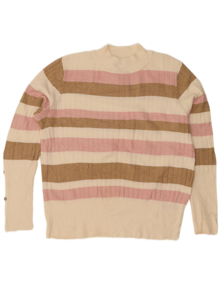 Marks & Spencer Dame Turtle Neck Jumper Sweater UK 16 Large Multicolor