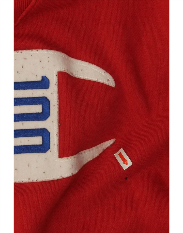 Champion Herre Grafisk Sweatshirt Jumper Stor Rød Bomuld