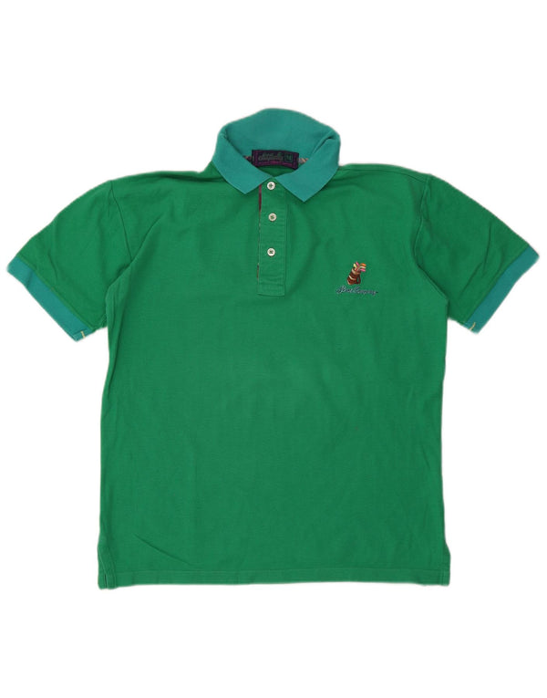 Bedste Firma Rugby Polo Shirt til mænd Medium Grøn Bomuld