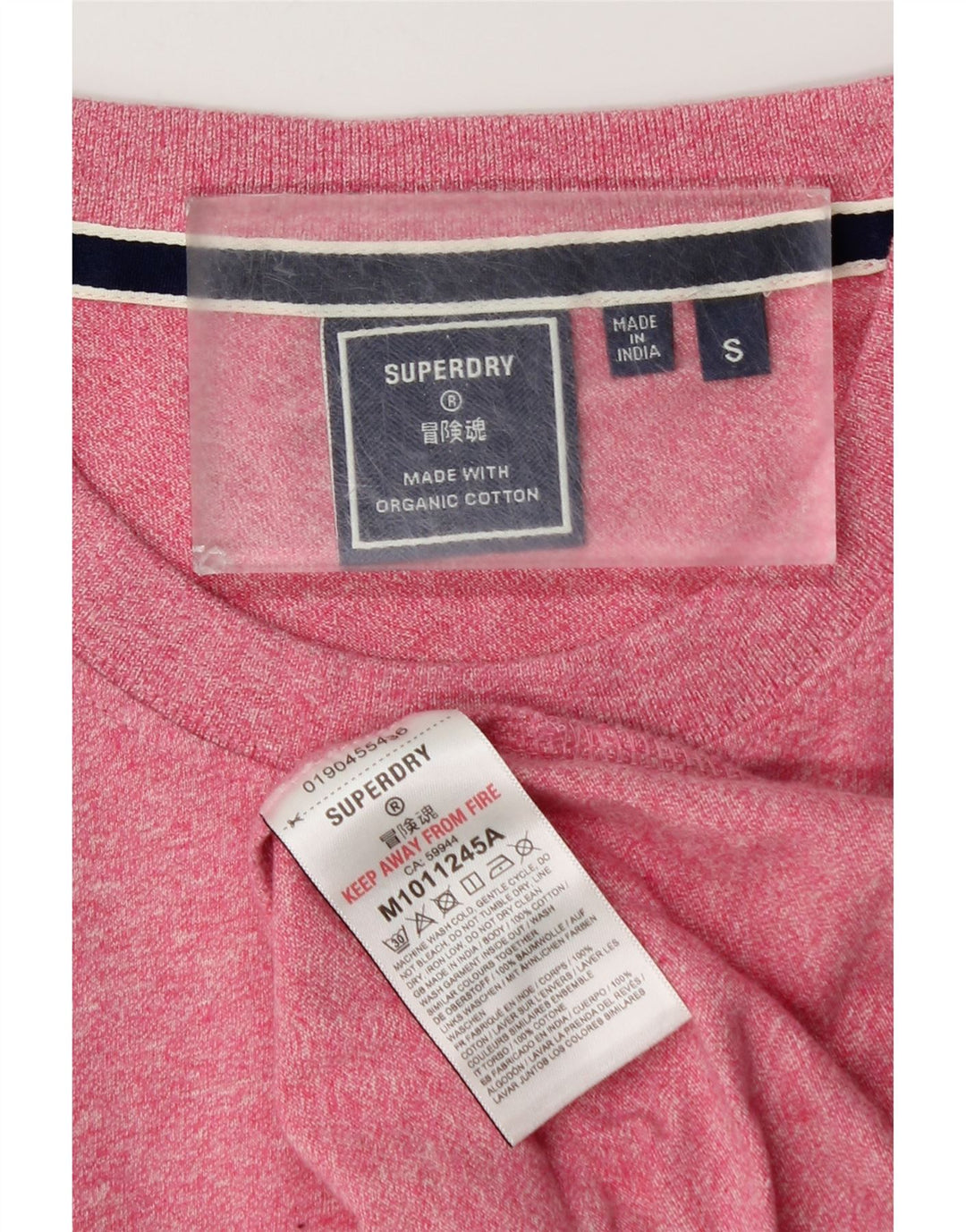 SUPERDRY Herre T-Shirt Top Lille Pink Bomuld