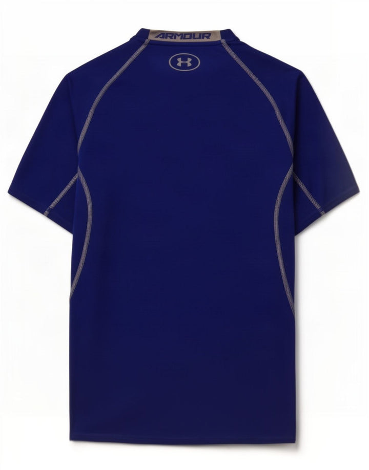 Under Armour Herre Compression Graphic T-Shirt Top Medium Blue Polyester