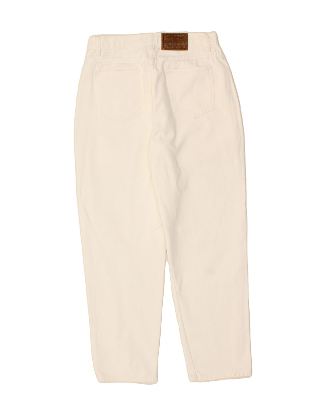 ST. BERNARD Womens Slim Jeans UK 14 Medium  W30 L30 White Cotton Vintage St. Bernard and Second-Hand St. Bernard from Messina Hembry 