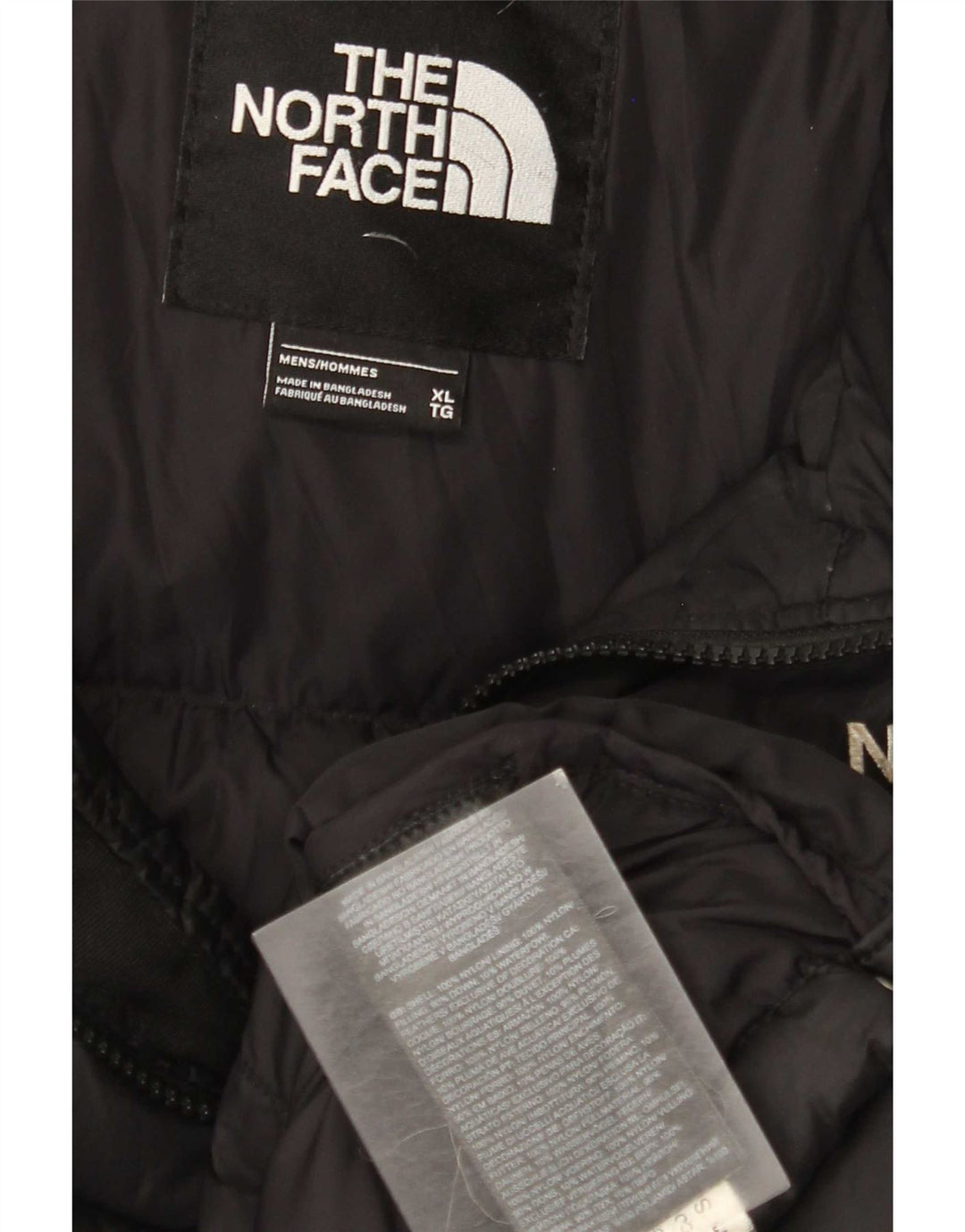 The North Face herre polstret jakke UK 42 XL sort nylon