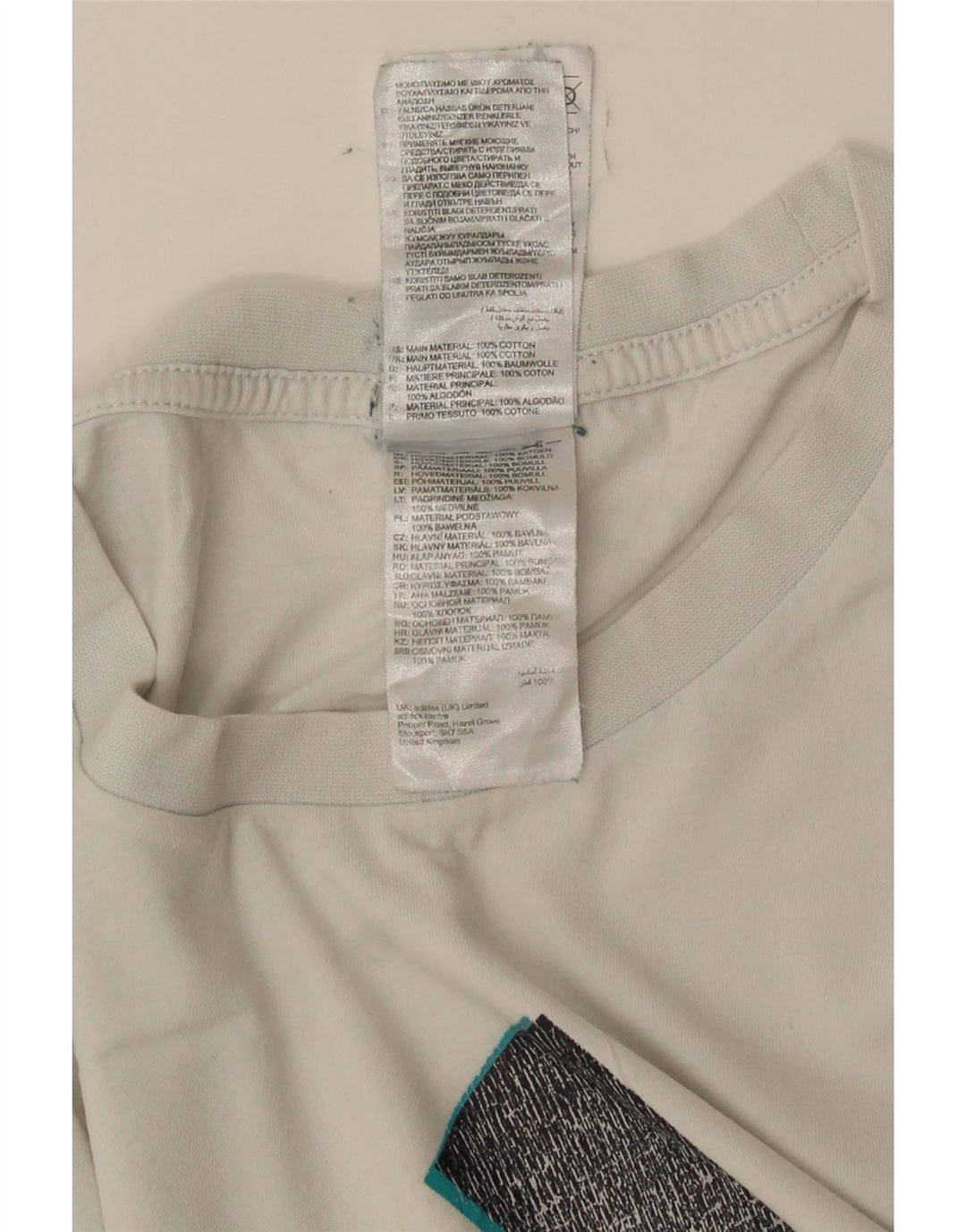 ADIDAS Grafisk T-shirt top til mænd Stor hvid bomuld