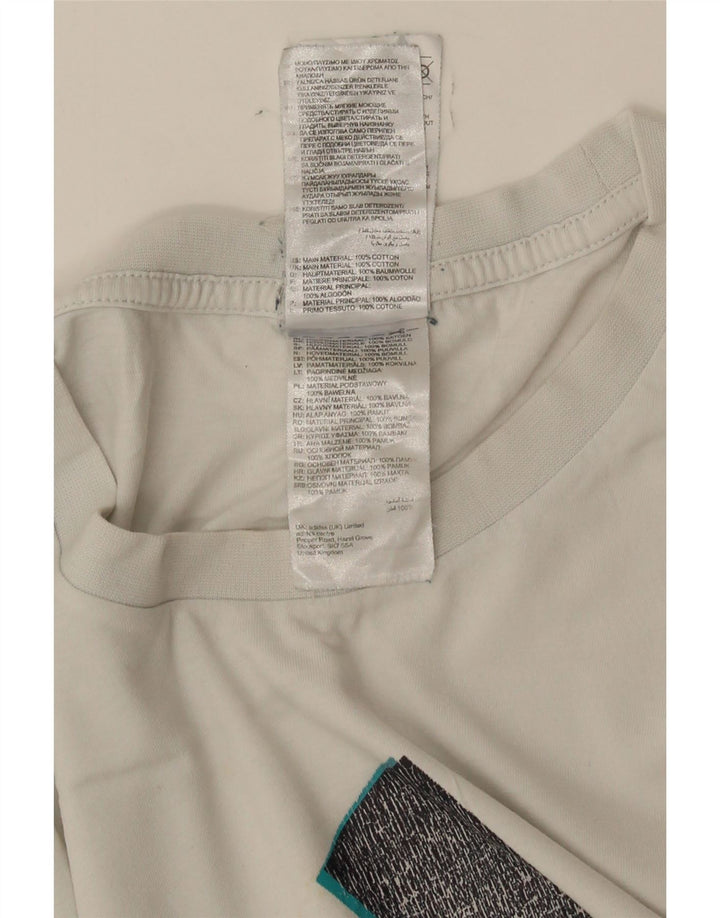 ADIDAS Grafisk T-shirt top til mænd Stor hvid bomuld