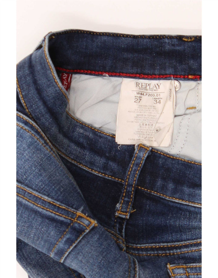 Replay Dame Bootcut Jeans W27 L34 Blå Bomuld