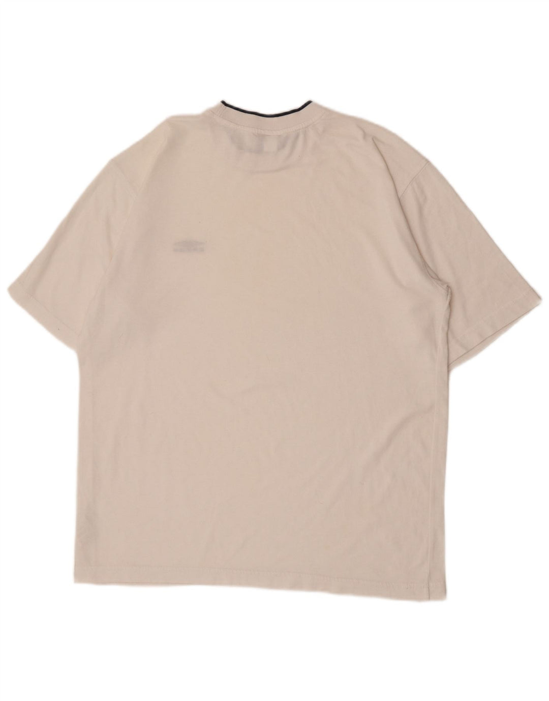 Umbro Herre Grafisk T-Shirt Top Large Off White Polyester