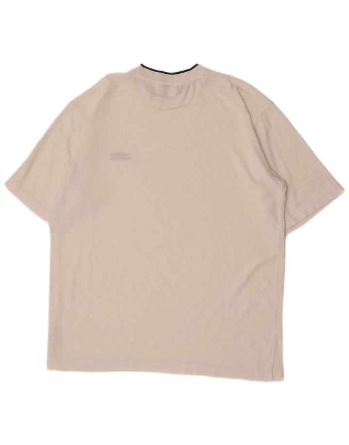 Umbro Herre Grafisk T-Shirt Top Large Off White Polyester