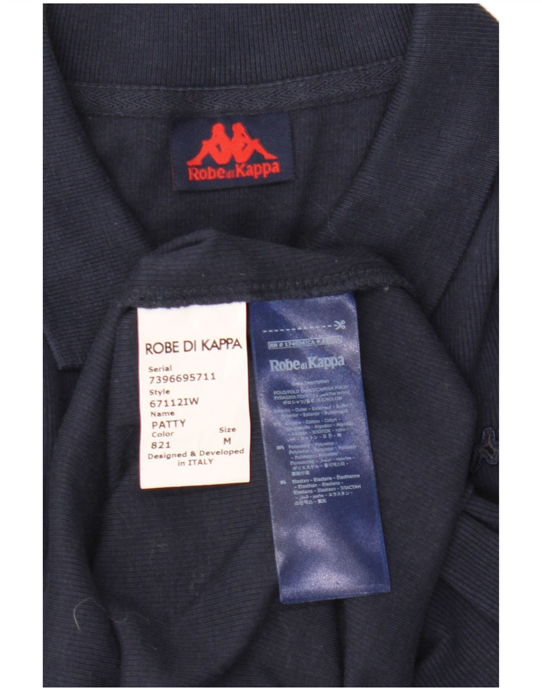Kappa Dame Top Langærmet UK 12 Medium Navy Blue Bomuld