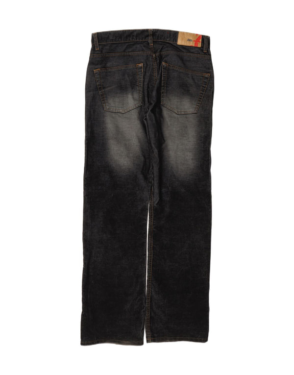 Zara Herre Lavtalje Bootcut Casual Bukser EU 42 Large W32 L34 Sort