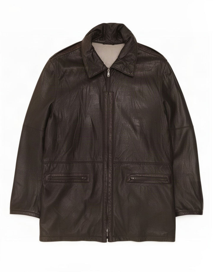 Umberto Bilancioni Herre Læderjakke UK 40 Large Sort