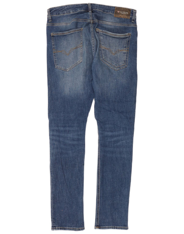 Guess Herre Super Skinny Jeans W32 L32 Blå Bomuld