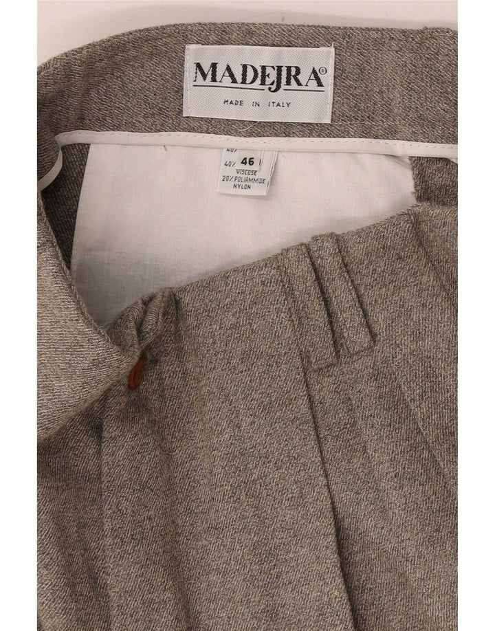 Vintage Herre Pegged Suit Bukser IT 46 Small W28 L28 Grå Uld
