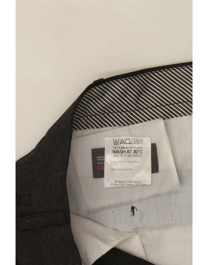 Marks & Spencer Straight Suit Bukser til mænd W40 L31 Sort polyester