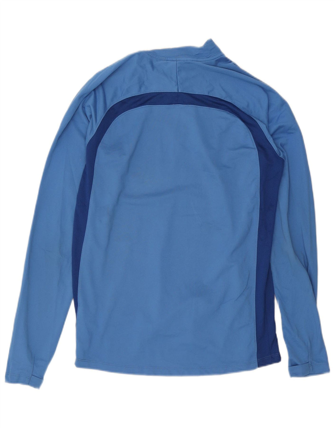 Nike Herre Dri Fit Pullover med lynlås-hals Træningsdragt Top Medium Blue Colourblock
