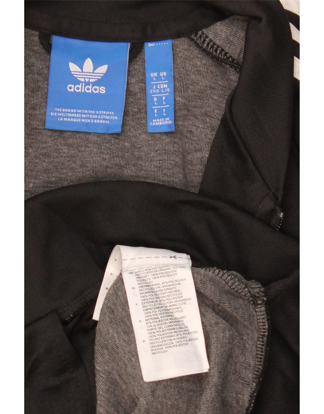 ADIDAS Træningsdragt til mænd, topjakke, stor sort polyester