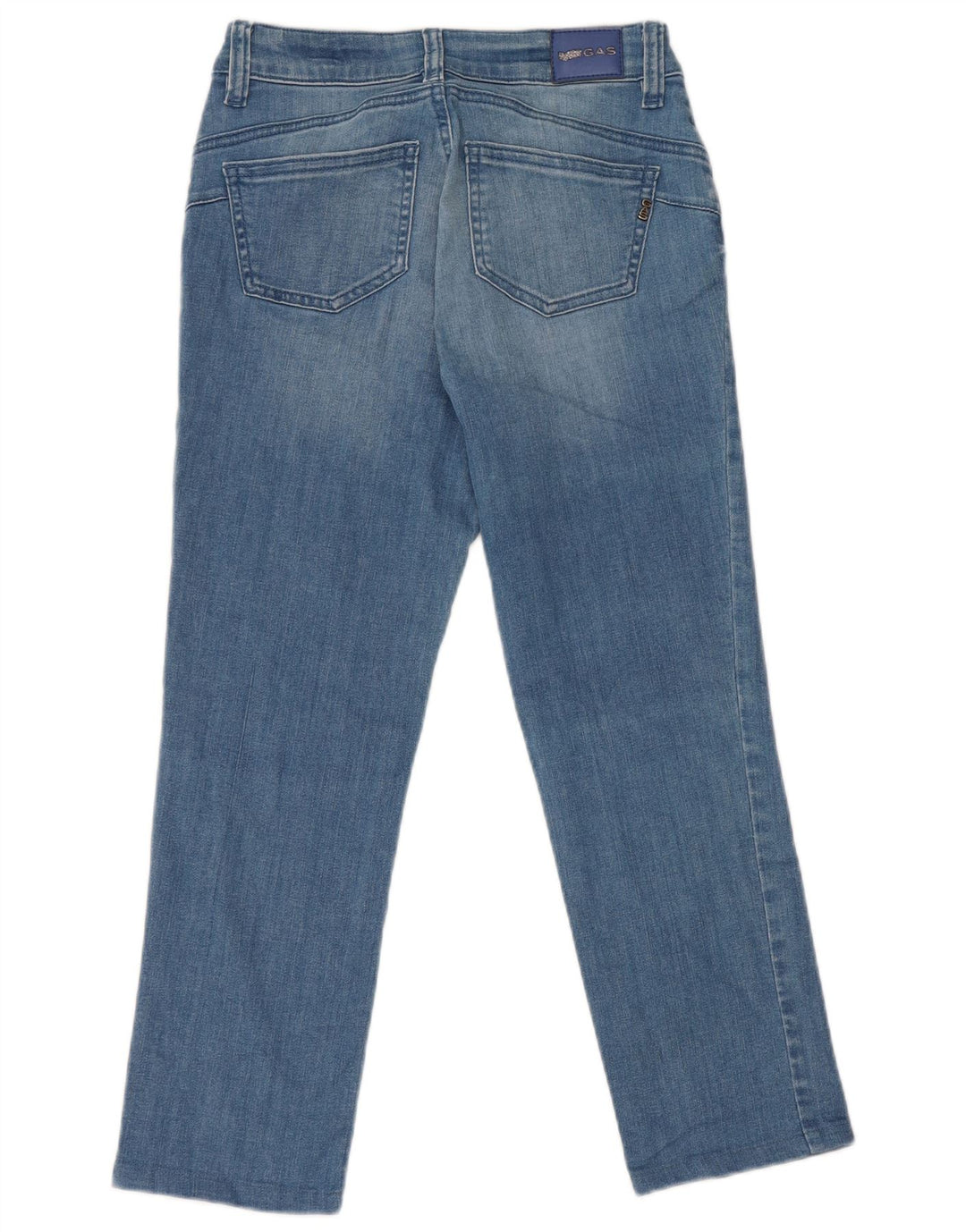 Gas Dame Britty Crop Slim Jeans W25 L23 Blå Bomuld
