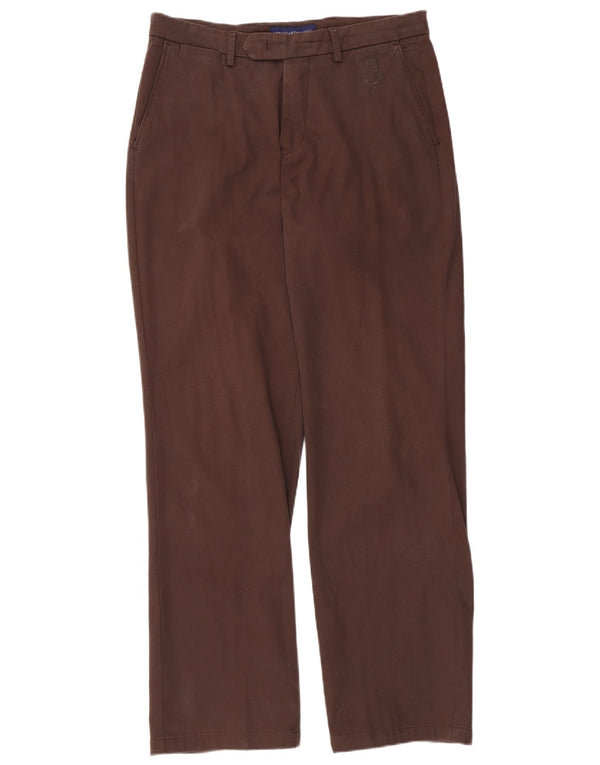 Trussardi Herre lige jakkesæt bukser IT 50 Large W32 L31 Brun Bomuld