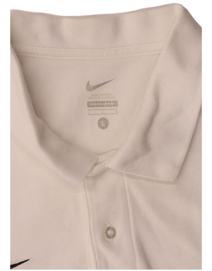 NIKE Polo Shirt til mænd, stor hvid
