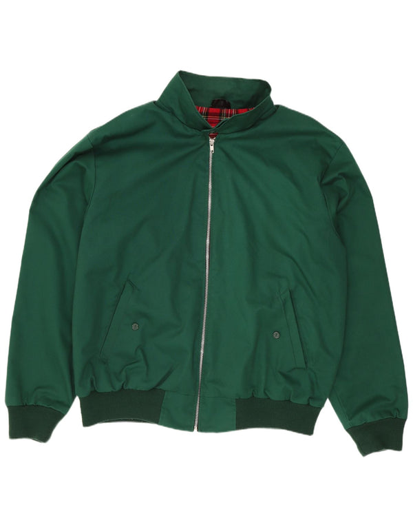 Vintage Bomberjakke til mænd UK 40 Large Green Polyester Retro