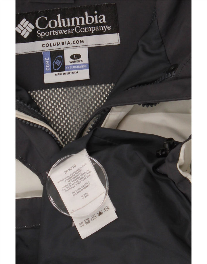 COLUMBIA Womens Rain Jacket UK 16 Large Off White Polyester Vintage Columbia and Second-Hand Columbia from Messina Hembry 