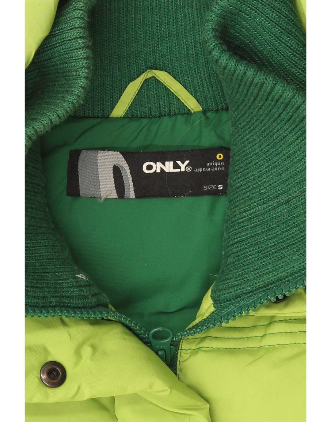 Only Womens Polstret Gilet UK 10 Small Green Colourblock Polyester