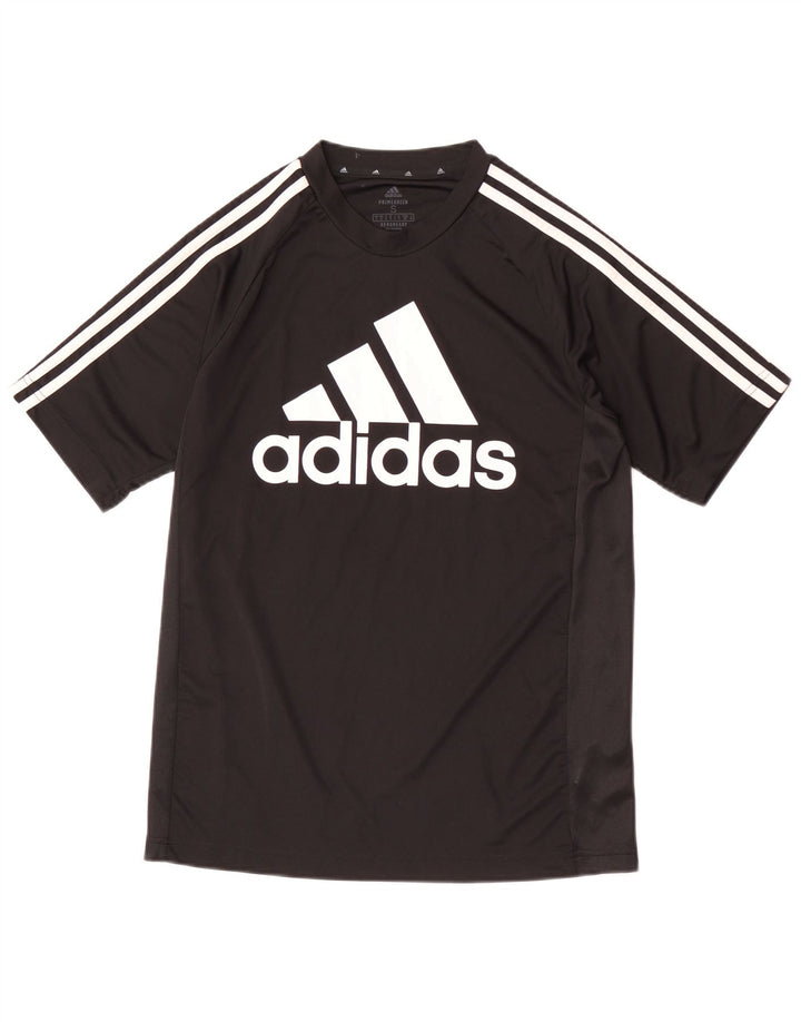 Adidas Herre Aeroready Grafisk T-Shirt Top Lille Sort Polyester
