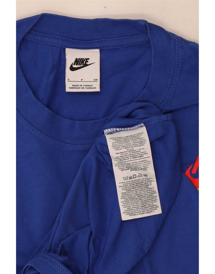Nike grafisk t-shirt top til mænd, lille blå bomuld