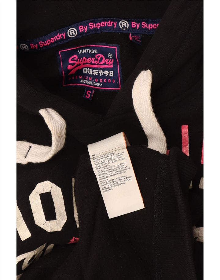 Superdry Herre Hornets Grafisk Hoodie Jumper UK 10 Small Black Bomuld