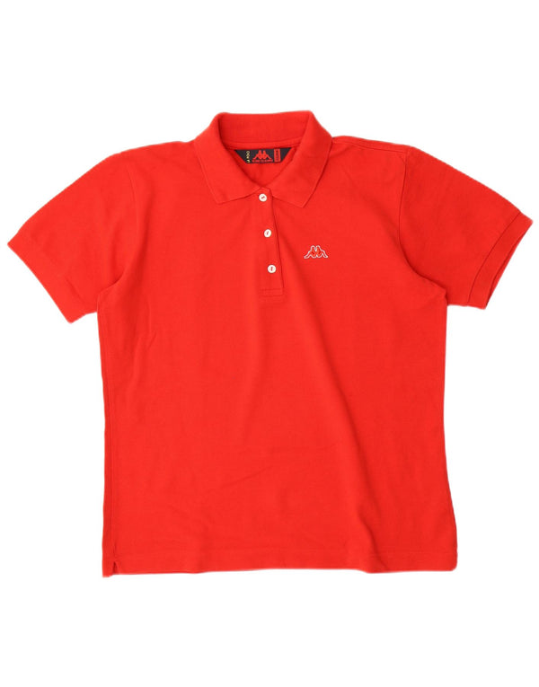 KAPPA Dame Polo Shirt UK 20 2XL Rød Bomuld